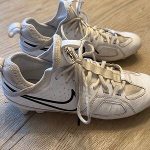 Nike White and Black lacrosse cleats